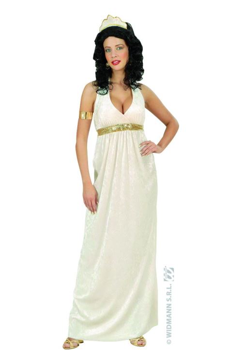 Costume deesse antique velours ivoire et paillettes taille m