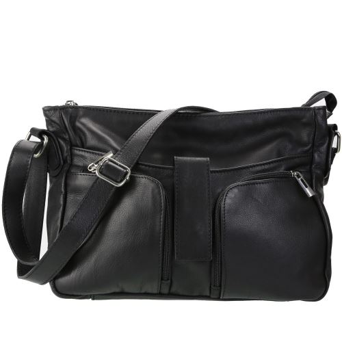 Deux en un sac à main et bandoulière a la fois femme en cuir 32 x 23 cm.
