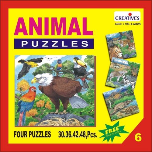 Puzzle Éducatif Créatif En Forme De Chiffre 6 (48 Pièces)
