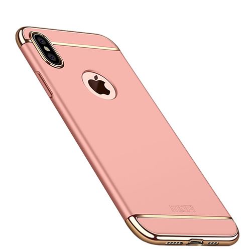 Coque en TPU plaqué or rose 3 en 1 détachable pour votre Apple iPhone XS Max 6.5 inch