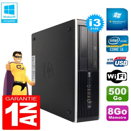 PC De Bureau HP PC HP Compaq Pro 6300 Sff I3-2120 Ram 8Go Disque 500Go Graveur Dvd WiFi W7
