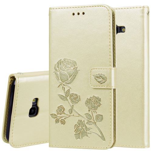 Etui en PU motif de roses or pour votre Samsung Galaxy J4 Plus