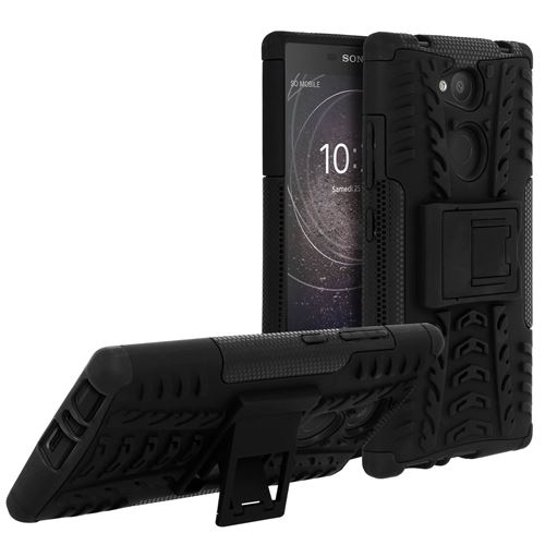 Coque Sony Xperia L2 Protection Antichocs + Support Intégré - Noir