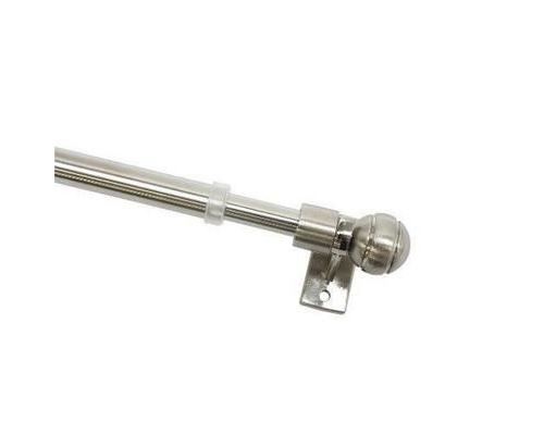 Gardinia Barre de rideaux cylindrique en mà tal Mà ran, longueur rà glable de 80 à 140 cm, avec 2 accroches incluses Mà tal Ø