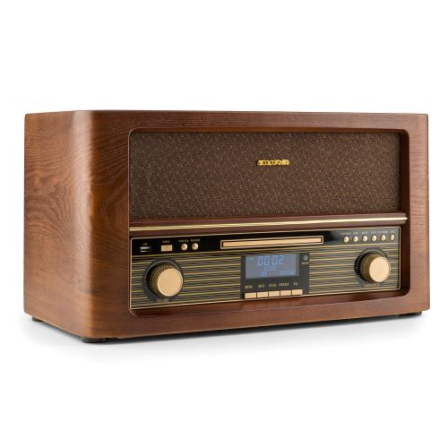 auna Belle Epoque 1906 DAB Chaîne hifi rétro Bluetooth CD USB MP3 AUX FM/AM