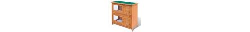 Clapier 4 portes Bois 90 x 45 x 89 cm