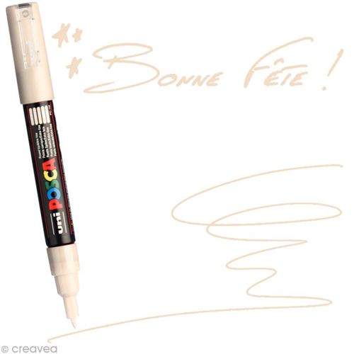 Marqueur Posca pointe conique trait extra-fin Beige