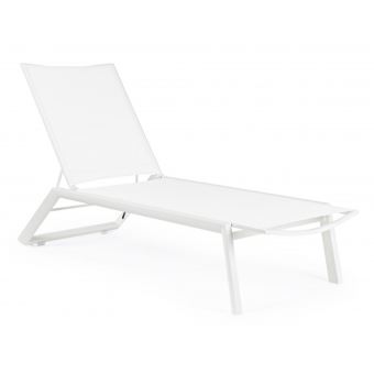 Bain De Soleil Empilable Avec Roues Coloris Blanc Dim L 67 X P 194 X H 95 Cm Pegane Mobilier De Jardin Achat Prix Fnac