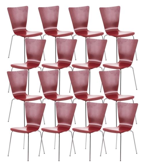 Lot de 16 chaises Aaron , Rouge
