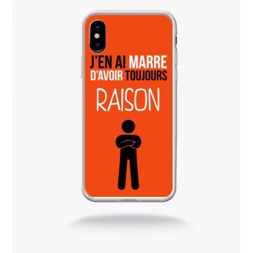 Coque j en ai marre d avoir toujours raison 11 compatible apple iphone x bord transparent