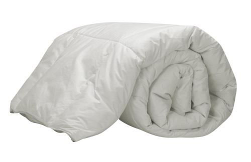 Pikolin home - Couette naturelle en plumes d'oies 92%, housse en 100% coton percale, 250 g/m². 200x200 cm - Lit double adulte
