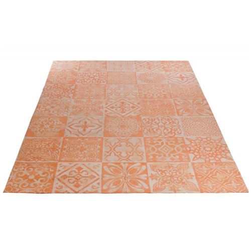 Paris Prix - Tapis De Salon athènes 200x300cm Orange & Gris
