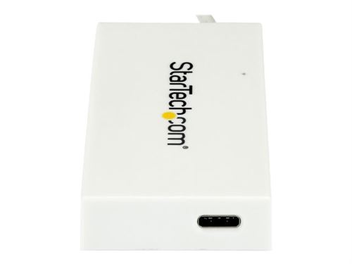 Hub Usb Startech Hub Usb-c à 4 Ports Usb 3.0 - Usb Type-c Vers 1x Usb-c 3x Usb-a - Blanc