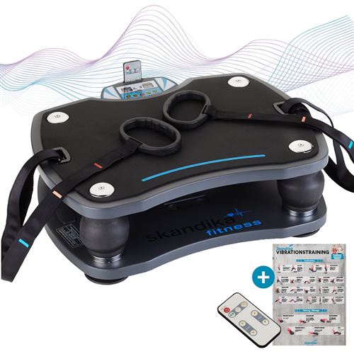 Skandika Home Vibration Plate 500 - Plateforme vibrante oscillante de salon avec télécommande - Noire