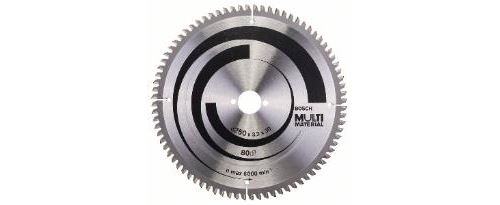 Lame De Scie Circulaire Bosch Multimaterial - Ø250 Mm - 80 Dents - 2608640516