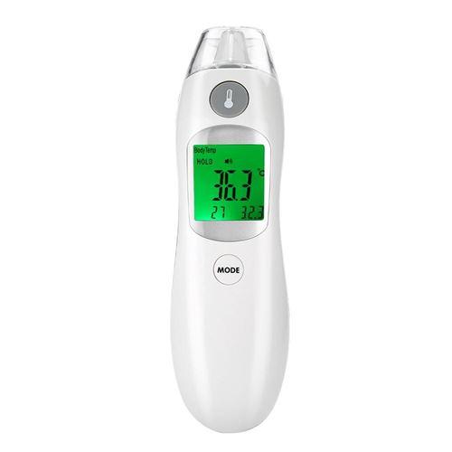 Thermomètre infrarouge numérique pour front oreilles de bébé Blanc