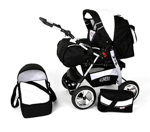 Poussette / Landau combiné 2en1 multifonctions bébé enfant 0-36m avec équipement Roues en mousse Volver
