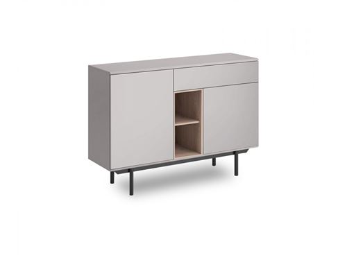 BOBOCHIC Buffet bas INOXI 2 portes Gris