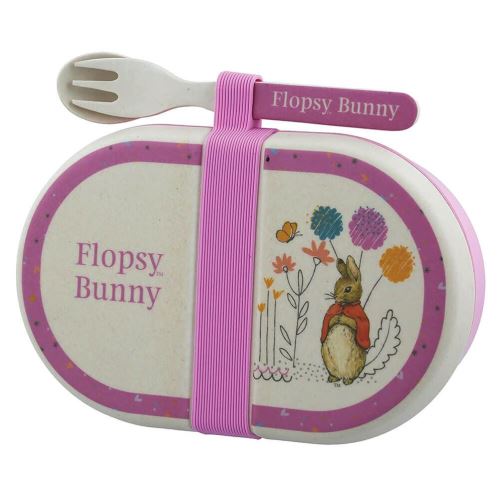 Coffret-collation biologique avec couverts Beatrix Potter: lapin flopsy