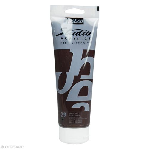 P&eacute;b&eacute;o 169029 Beaux-Arts Studio Acrylique 1 Tube Ombre Brul&eacute;e 250 ml