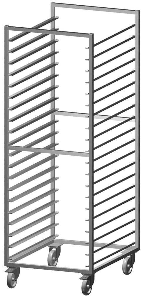 Echelle inox (20 étages) pour plaques et grilles