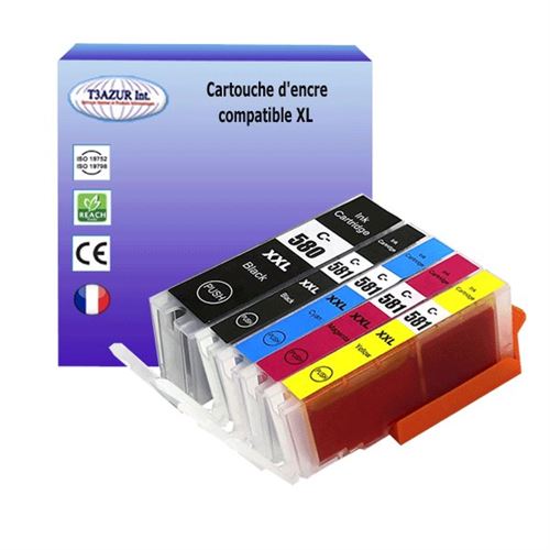 5 Cartouches compatibles avec Canon PGI-580, CLI-581 XL pour Canon