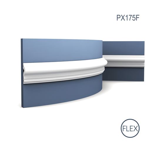 Cimaise Orac Decor PX175F AXXENT Cimaise Moulure flexible Frise Moulure décorative design moderne blanc