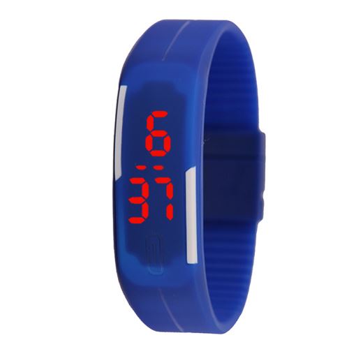 OHP Montre Bracelet LED Sport Bleu foncé