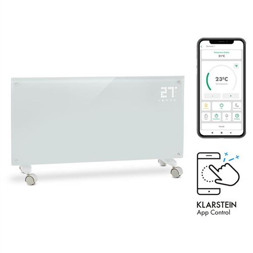 Radiateur à convection - Klarstein Bornholm Smart - Convecteur - 2000W - Minuteur - Connecté - Blanc