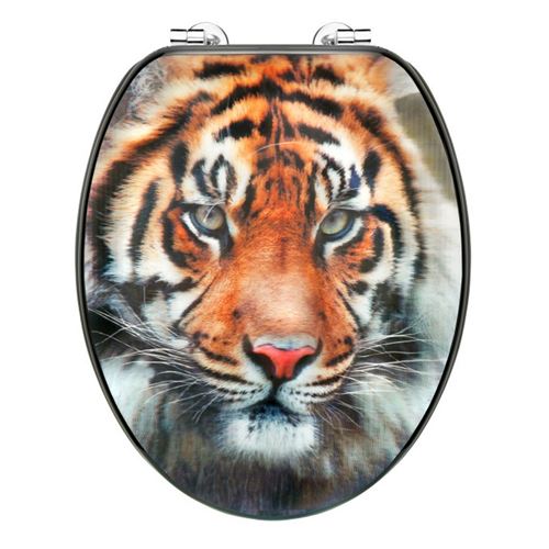Cornat KSD707 Lunettes De Toilette En Bois 3D Tiger 130-180mm