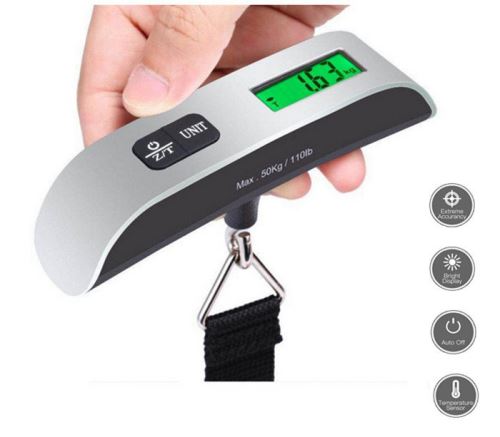 Pèse Bagage numérique Portable LCD Vert Rétro-clairé pour shopping
