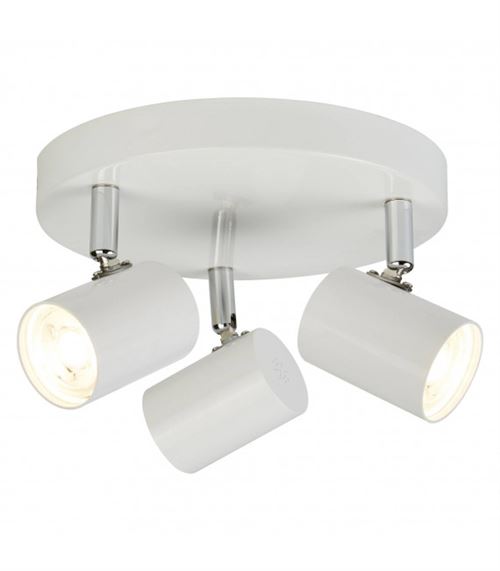 Plafonnier Rollo, blanc, 3 ampoules