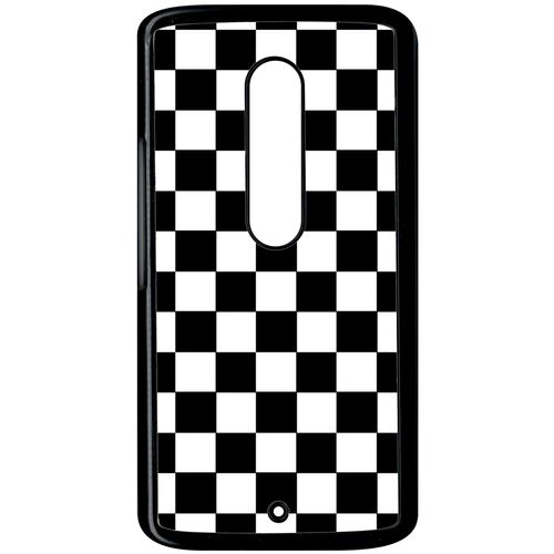 Coque Motorola X Play Dammier Noir Et Blanc