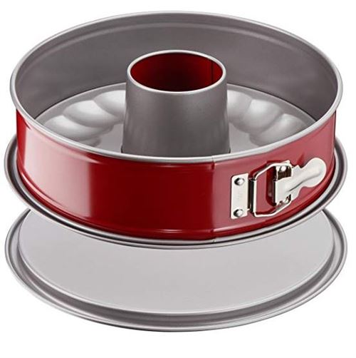 TefalJ 1642614 Delibake Moule A Savarin A Charni&egrave;re 25 cm Acier Rouge Carbone