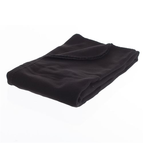 ATMOSPHERA  - Plaid polaire - 125 x 150 cm - Noir