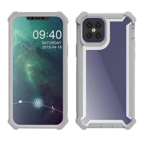 Nouvelle coque avec protection quatre coins pour iPhone 12 Pro Max 6,7” - Gris