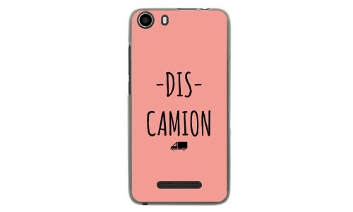 Coque souple pour Wiko Lenny 2 avec impression Motifs Dis Camion rose
