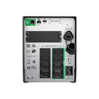 APC Smart-UPS SMT1500IC - UPS - 220/230/240 Volt wisselstroom V - 1000 Watt - 1500 VA - RS-232, USB - uitgangen: 8 - zwart - met APC SmartConnect - 1