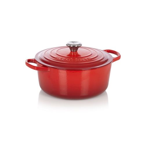 Cocotte ronde Signature 26cm Cerise - Le Creuset - Rouge - Fonte