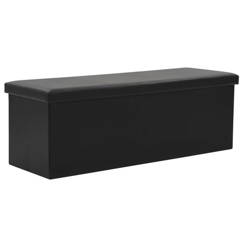 Chunhe Banc de rangement pliable Similicuir 110 x 38 x 38 cm Noir AB247087