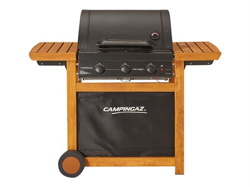 Campingaz Adelaide 3 Woody L BBQ - Grill barbecue/plancha -gaz - 2800 cm ² - thermomètre intégré