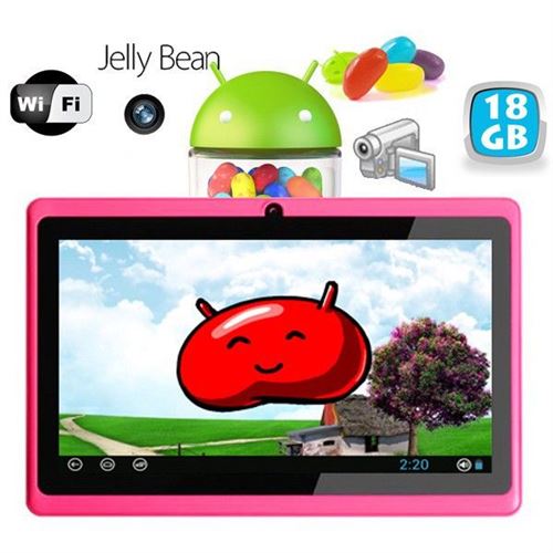 Tablette Tactile 7 Pouces Multi Touch Android Google Play Wifi 24Go Rose - YONIS 