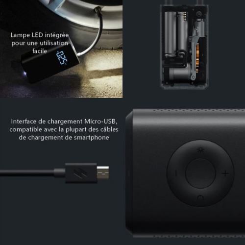 Xiaomi Mijia Pompe à air électrique Portable-Détection intelligente de la  pression des pneus-Pour ballon de football, voiture, vélo - Pompe et  compresseur - Achat & prix