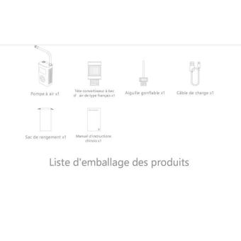 Pompe de gonflage électrique Xiaomi ,Smart Digital,Max150 PSI ,2000mAh Pour  pneus, vélo, trottinette et voiture-Noir - Couchages - Achat & prix