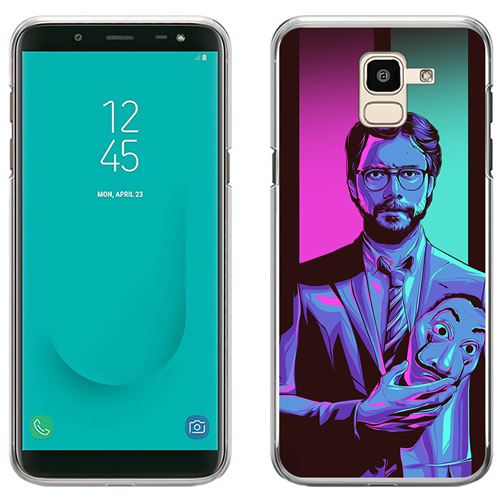 Coque pour Samsung Galaxy J6 -  La Casa De Papel - Professeur Neon