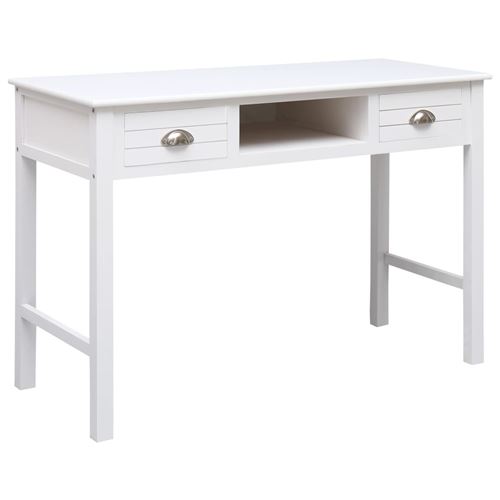 VidaXL Bureau 110x45x76cm Bois Blanc - Image 3