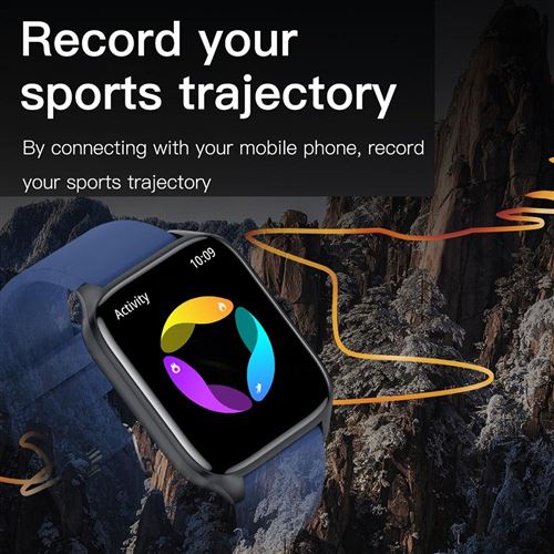 Non Communiqué Rose/Bleu Montre Connectée Ip67 Étanche Bluetooth Appels Et Suivi Santé Multisport - Yonis