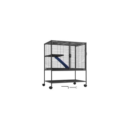 Comparer les prix de VEVOR Cage à furet roulante 2 niveaux métal pour petits animaux 920mm avec rampe