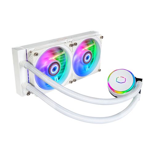Cooler Master Blanc Masterliquid Pl240 Flux White Edition Boitier Pc Kit De Refroidissement Du Liquide 12 Cm - Neuf - Image 2