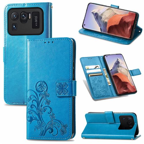 MPFRANCE Housse pour Xiaomi Mi 11 Ultra Bleu [Fleur de Lys]